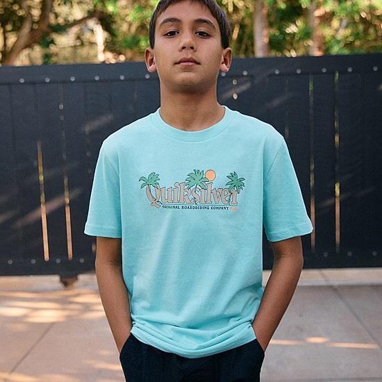 Quiksilver Big Kid Boys Crew Neck Short Sleeve Regular Fit Graphic T-Shirt