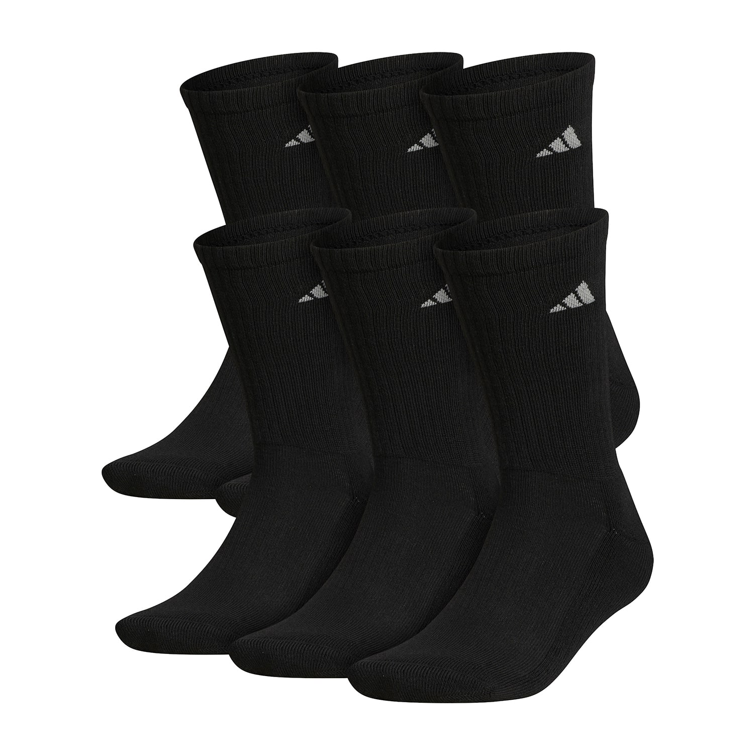 adidas Mens 6 Pair Crew Socks