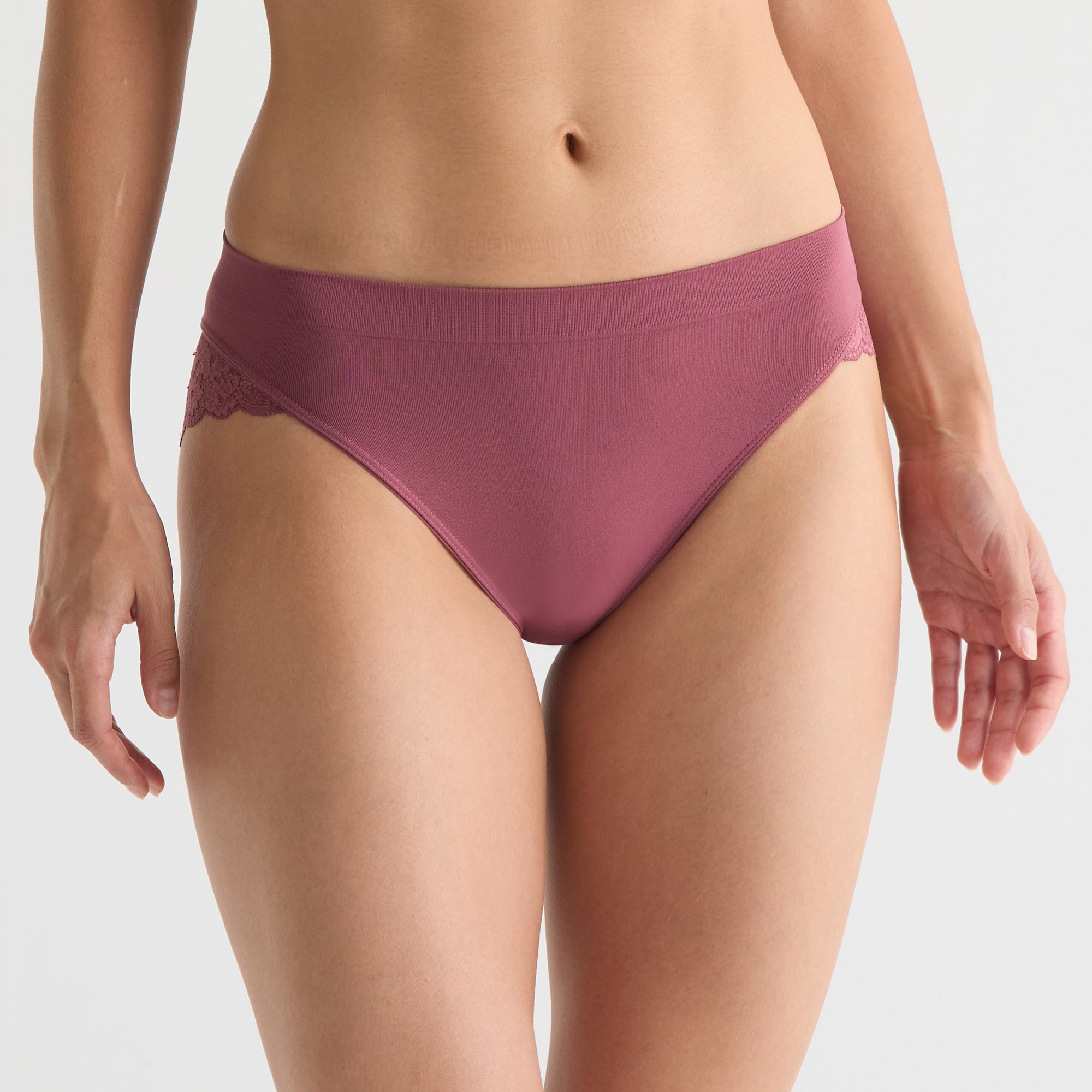 Ambrielle Seamless Lace High Cut Panty