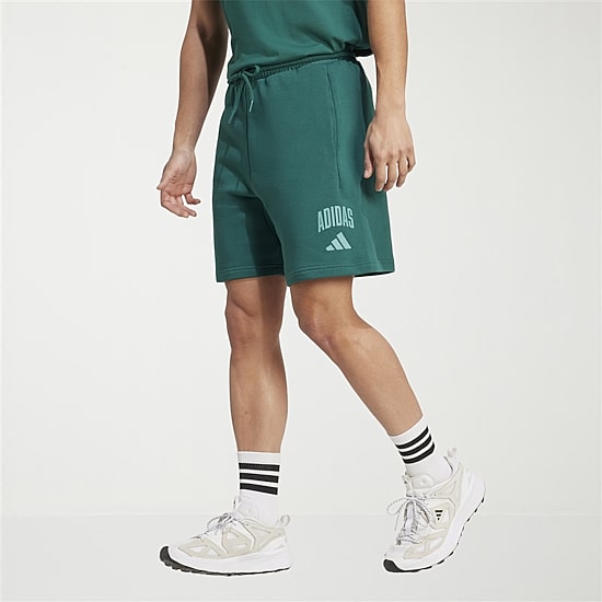 adidas Fleece Mens 7" Mid Rise Workout Shorts