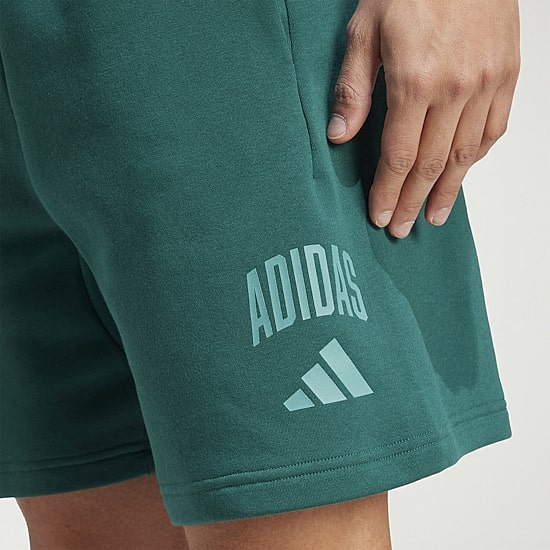 adidas Fleece Mens 7" Mid Rise Workout Shorts