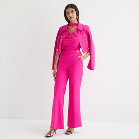 Bold Elements Womens Flare Mid Rise Trouser