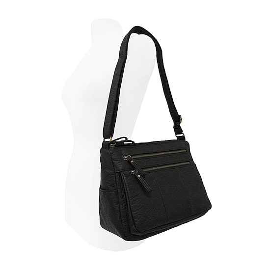 Bueno of California Medium Double Zip Crossbody Bag