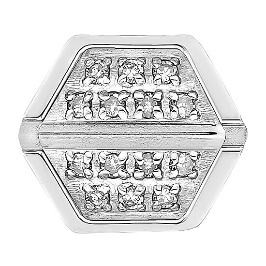Mens 1/10 CT. T.W. Diamond Stainless Steel Stud Earring
