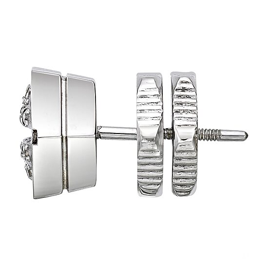Mens 1/10 CT. T.W. Diamond Stainless Steel Stud Earring
