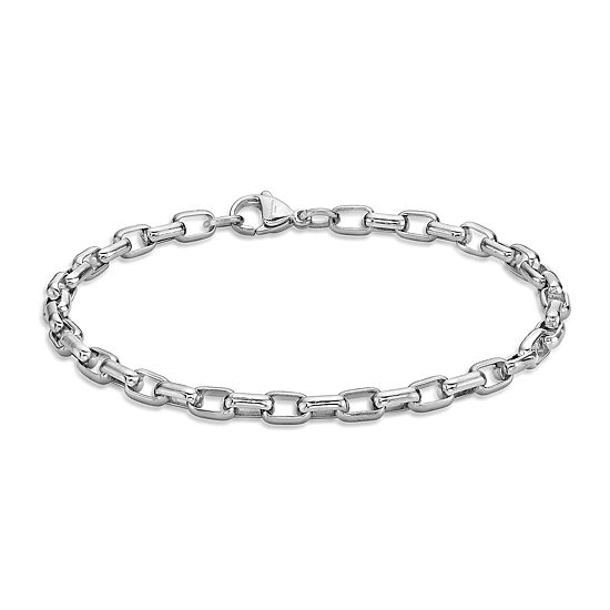 Mens Stainless Steel 8" 5mm Rolo Bracelet