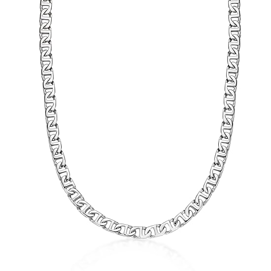 Mens Stainless Steel 10mm Marine Link Chain