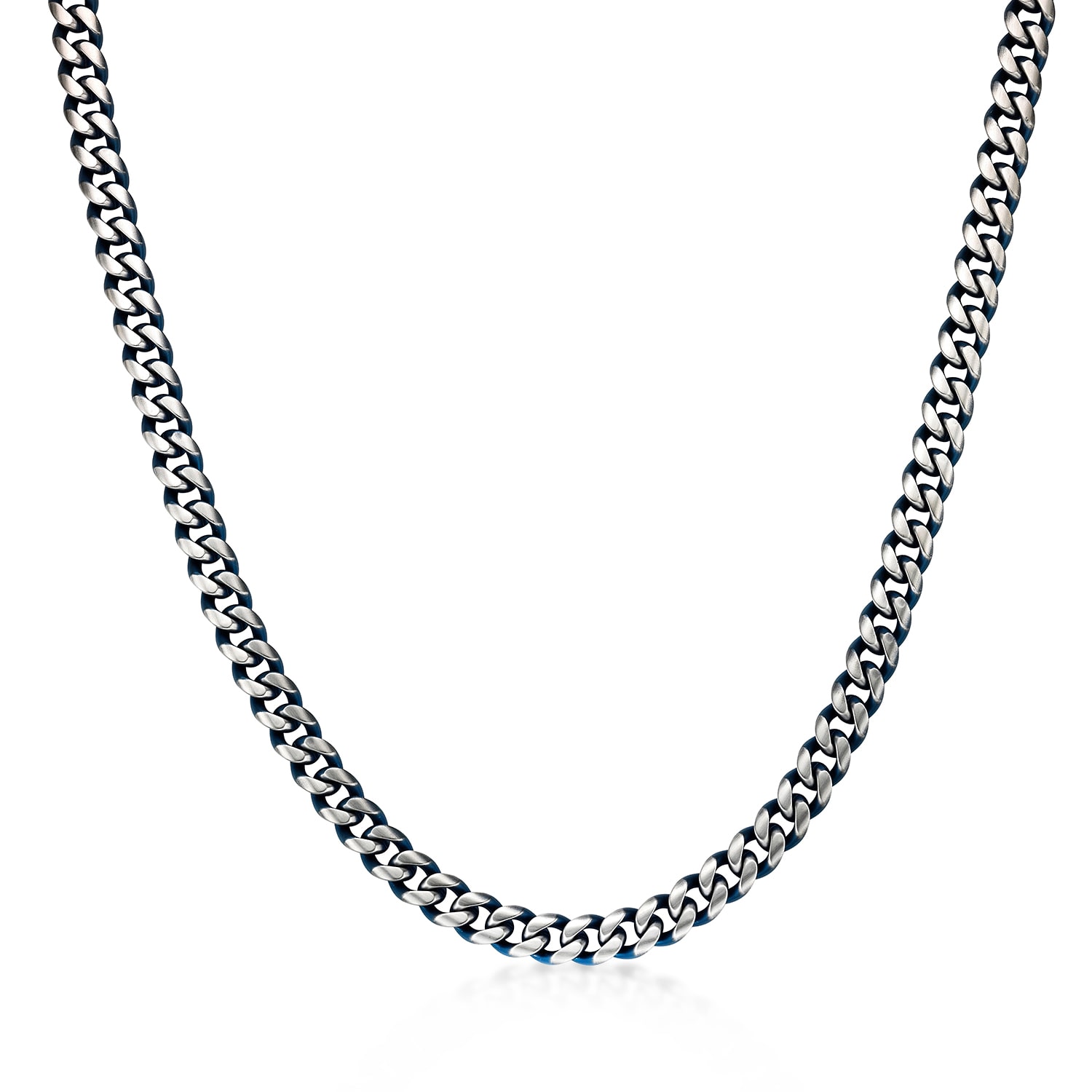 Mens Stainless Steel Inch Curb Chain Necklace