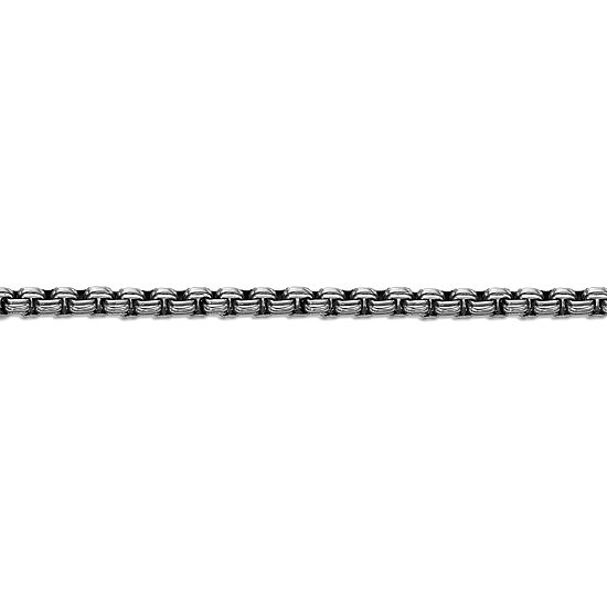 Mens Stainless Steel 9 Inch Solid Box Chain Bracelet