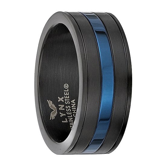"Thin Blue Line" Mens 9M Stainless Steel Band