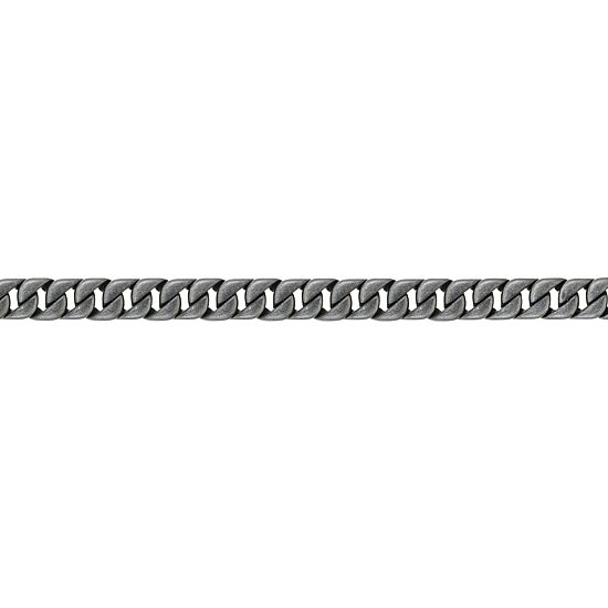 Mens Stainless Steel 8 1/2 Inch Solid Curb Chain Bracelet