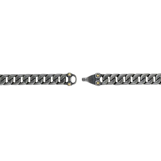 Mens Stainless Steel 8 1/2 Inch Solid Curb Chain Bracelet