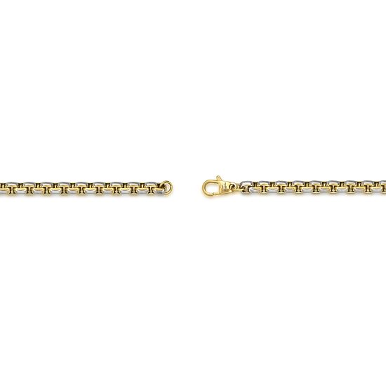 Mens Stainless Steel 8 1/2 Inch Solid Box Chain Bracelet