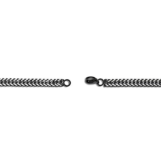 Mens Stainless Steel 8 1/2 Inch Solid Herringbone Chain Bracelet