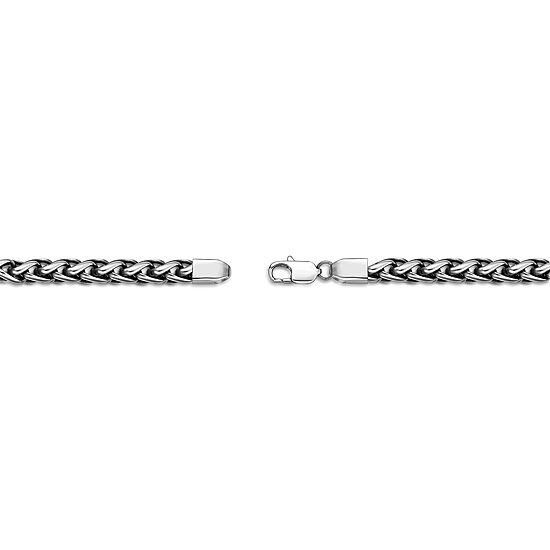 Mens Stainless Steel 10 Inch Solid Wheat Chain Bracelet