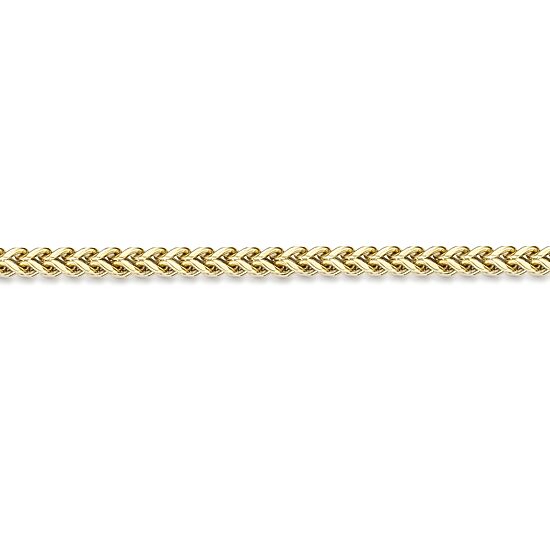 Mens Sterling Silver 9 1/2 Inch Solid Wheat Chain Bracelet