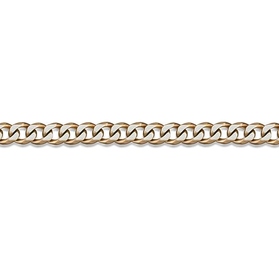 Mens Stainless Steel 9 Inch Solid Curb Chain Bracelet