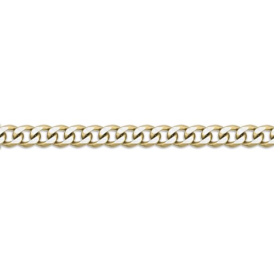 Mens Stainless Steel 9 Inch Solid Curb Chain Bracelet