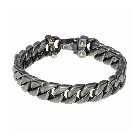 Mens Stainless Steel 8 1/2 Inch Solid Curb Chain Bracelet