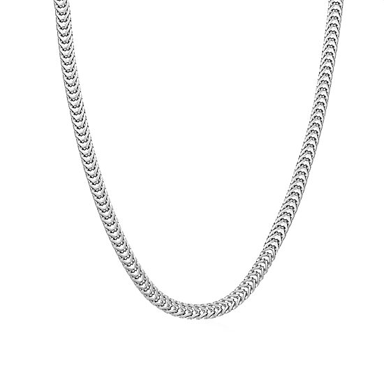 Mens Stainless Steel 24 Inch Herringbone Chain Necklace