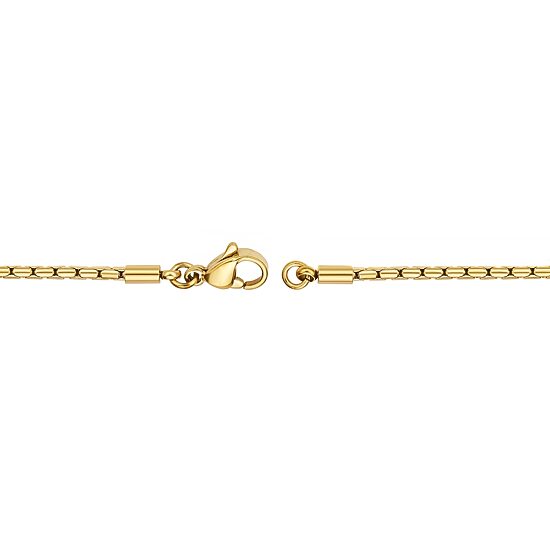 Mens Stainless Steel 24 Inch Snake Chain Necklace