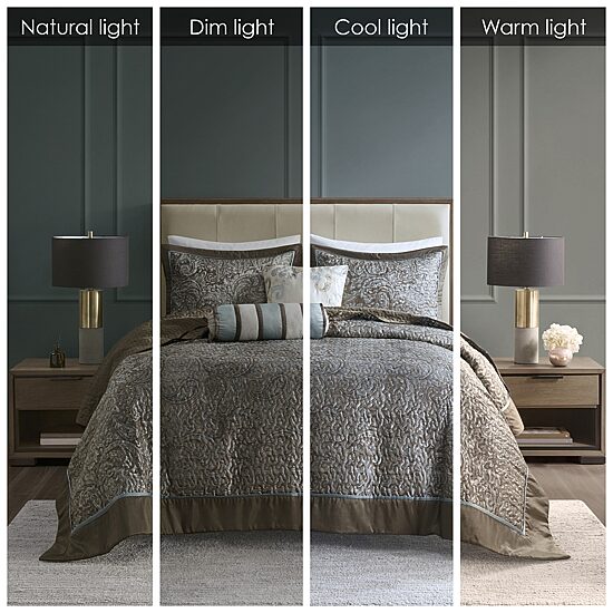 Madison Park Whitman 5 Piece Reversible Jacquard Bedspread Set