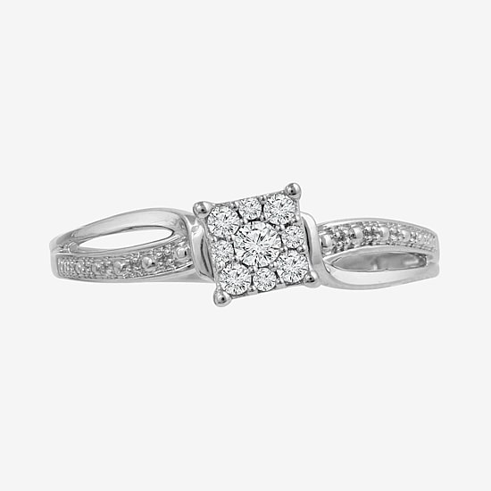 Promise My Love Womens 1/6 CT.T.W. Natural Diamond 10K Gold or Sterling Silver Promise Ring
