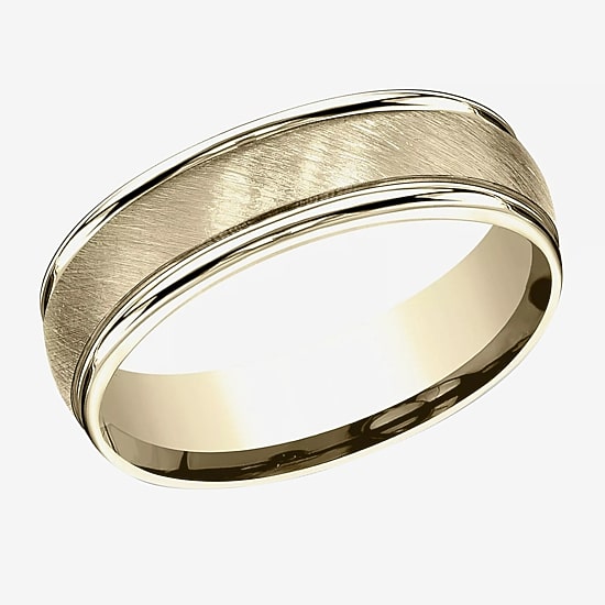 Mens 6MM 10K Gold Wedding Band