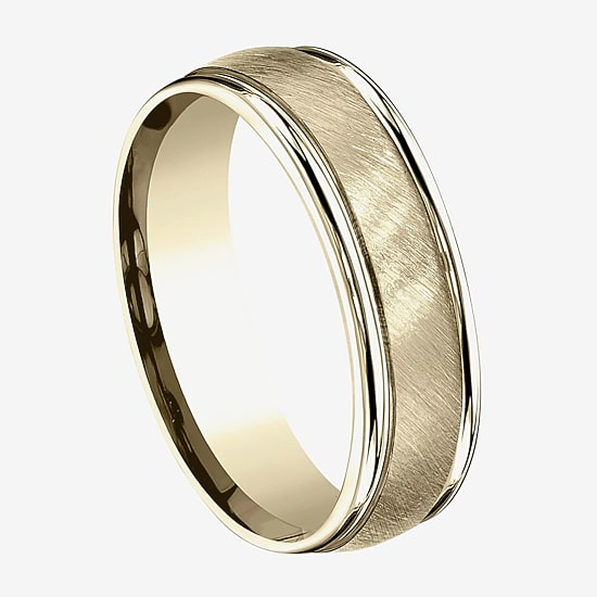 Mens 6MM 10K Gold Wedding Band