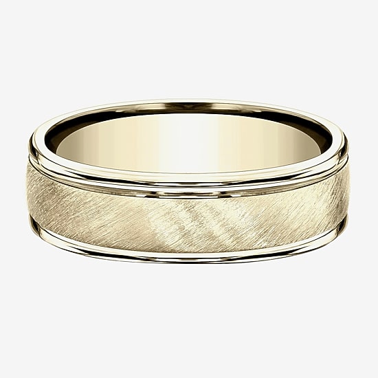 Mens 6MM 10K Gold Wedding Band