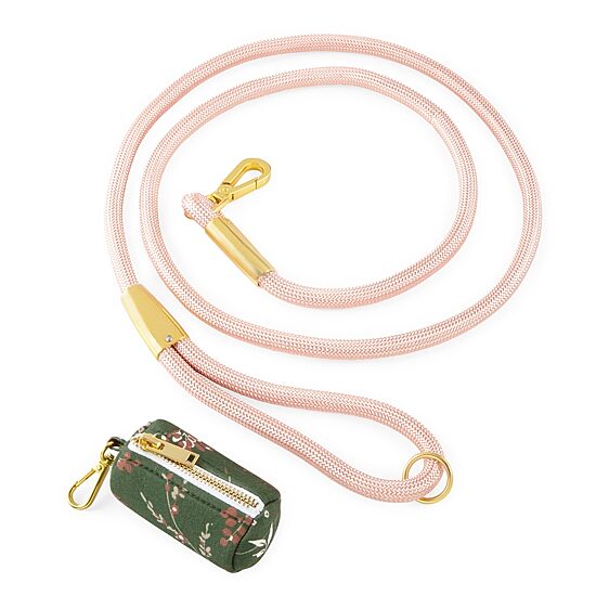 Paw & Tail Floral Leash And Waste Bag Set