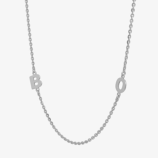 Womens Sterling Silver 16 Inch Name Necklace
