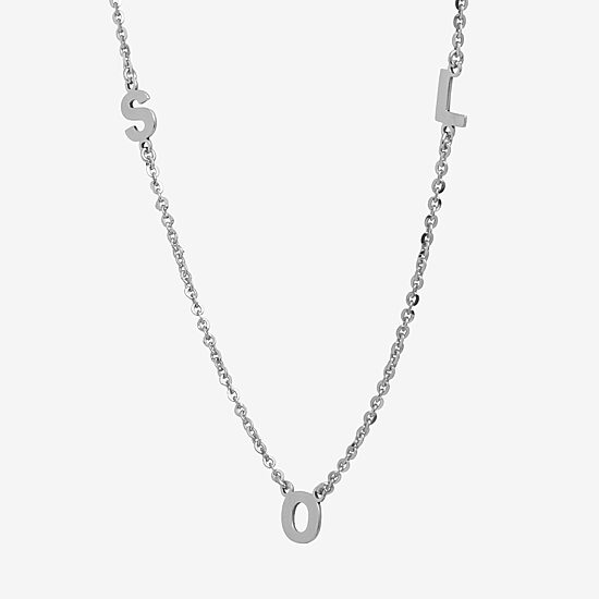 Womens Sterling Silver 16 Inch Name Necklace