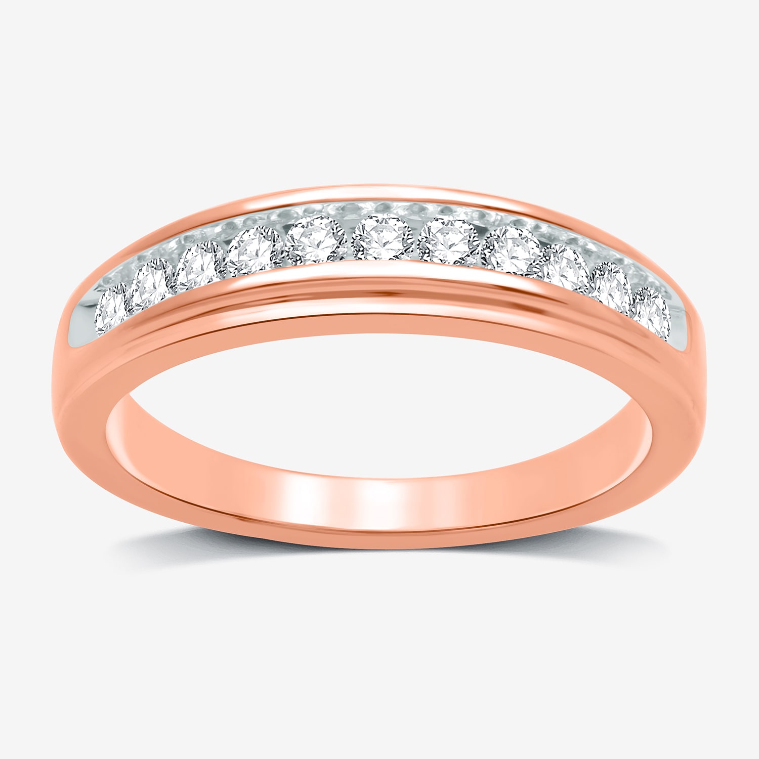 I Said Yes (H-I / I1) 1/3 CT. T.W. Lab Grown White Diamond Sterling Silver or 14K Gold Over Silver Wedding Band
