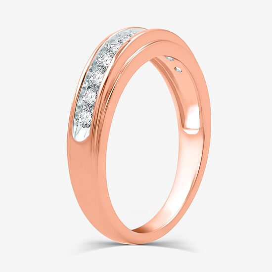 I Said Yes (H-I / I1) 1/3 CT. T.W. Lab Grown White Diamond Sterling Silver or 14K Gold Over Silver Wedding Band