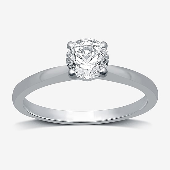 (G / SI2) Womens 3/4 CT. Lab-Grown White Diamond 10K Gold or 14K Gold Round Solitaire Engagement Ring