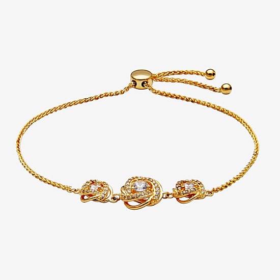DiamonArt® White Cubic Zirconia 18K Gold Over Silver 2-pc. Jewelry Set