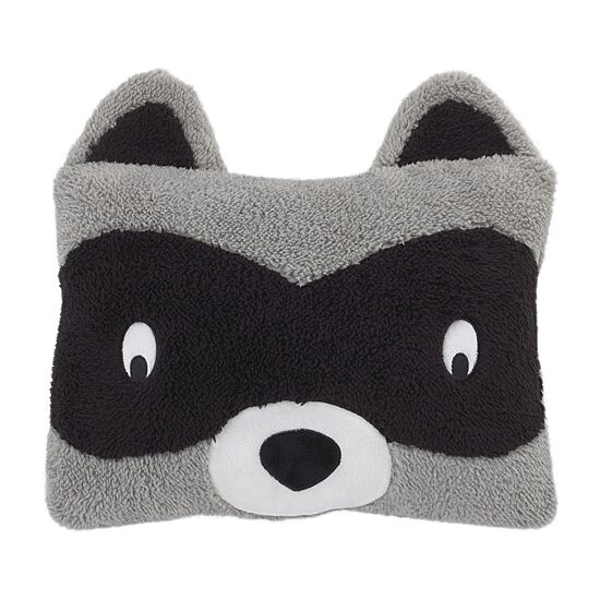 Nojo Sherpa Raccoon Rectangular Throw Pillow
