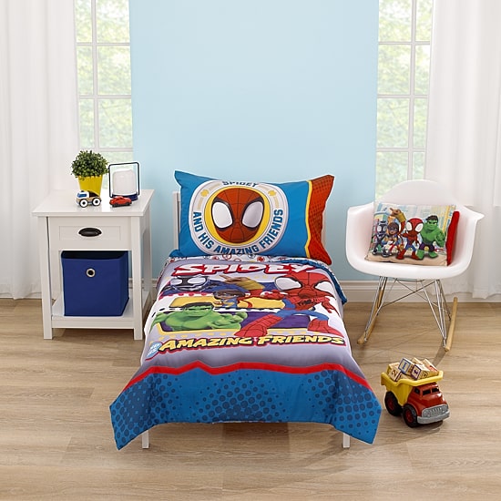 Spidey And His Amazing Friends 4-pc. Spiderman Toddler Bedding Set