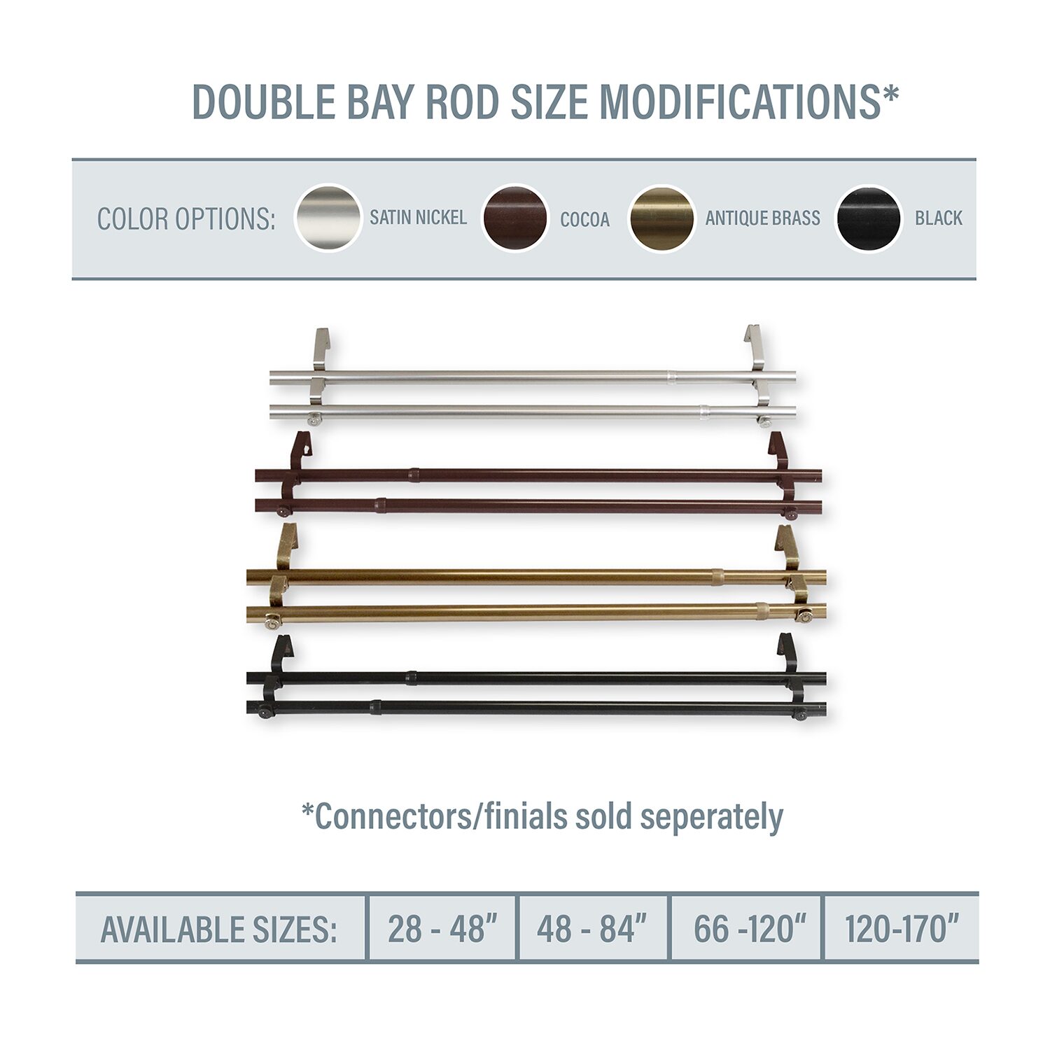 Rod Desyne Bay Extension Double Curtain