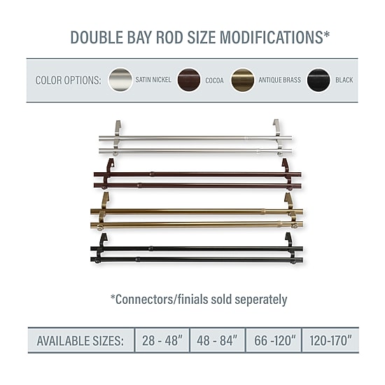 Rod Desyne Bay Extension Double Curtain Rod