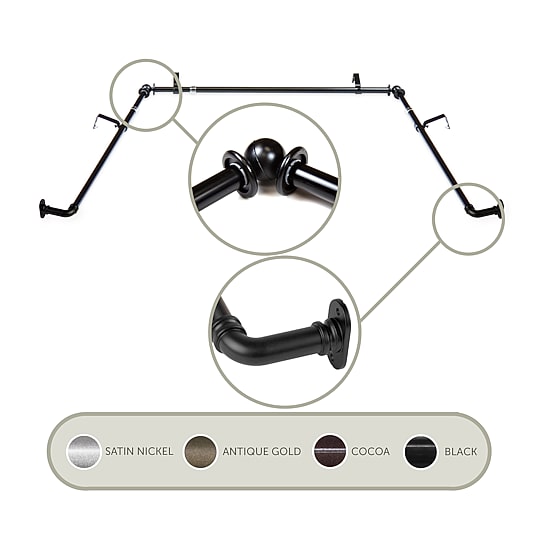 Rod Desyne Blackout Bay Window Rod