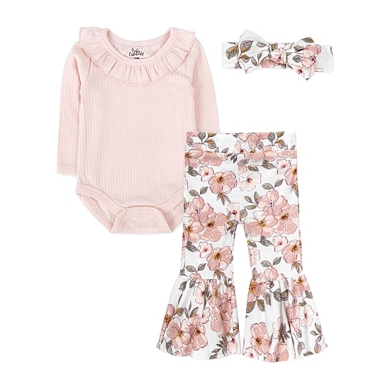 Baby Essentials Baby Girls 3-pc. Baby Clothing Set