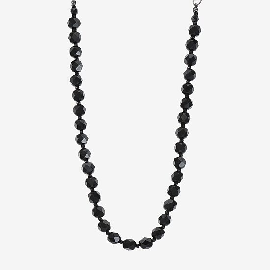 Mixit Womens Black 17 Inch Collar Necklace