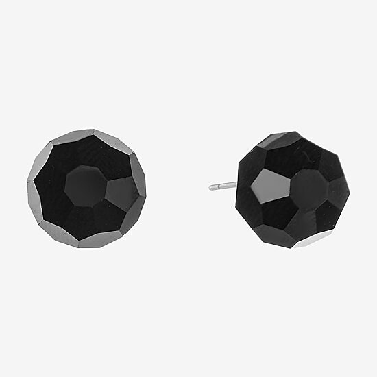 Mixit Black Black 10mm Stud Earrings