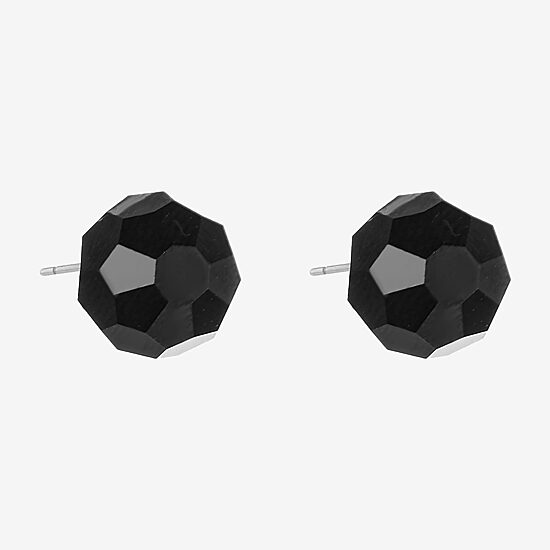 Mixit Black Black 10mm Stud Earrings
