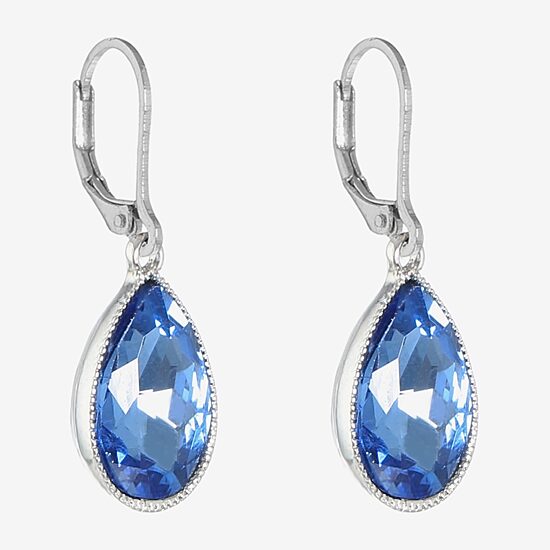 Monet Jewelry Silver Tone Womens Drop Earrings