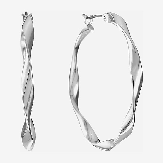 Liz Claiborne® Ribbon Hoop Earrings