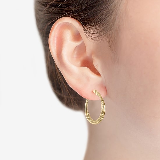 Monet® Gold-Tone Small Twist Hoop Earrings