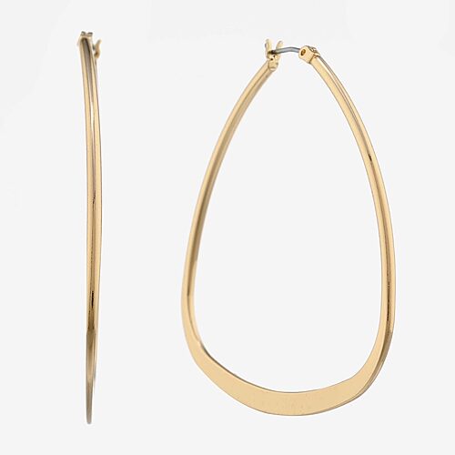 Liz Claiborne Large Womens 48mm Hypoallergenic Hoop Earrings, One Size, Yellow